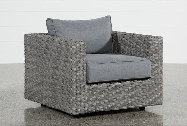 Koro Outdoor Lounge Chair - Grey - $450 | Swivel chair, Chair .