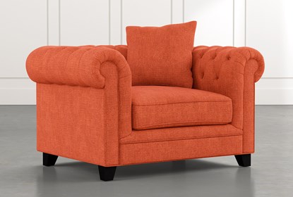 Patterson III Orange Arm Chair | Living Spac