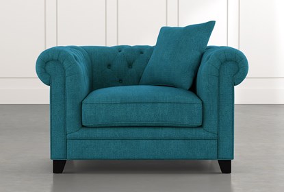 Patterson III Teal Arm Chair | Living Spac