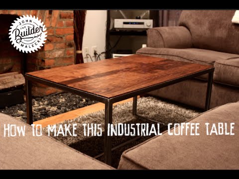 How To Make An Industrial Furniture Wood and Metal Coffee Table .