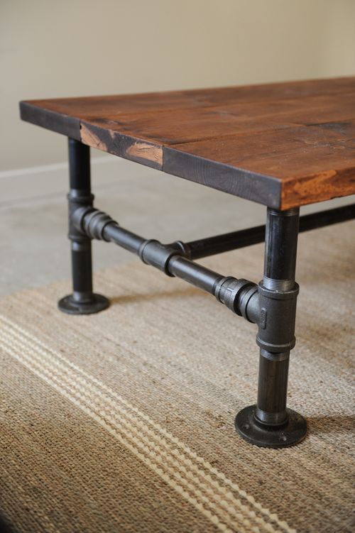 DIY Industrial Coffee Table | Rustic industrial coffee table .