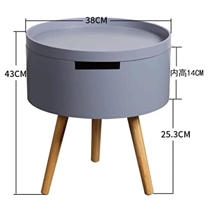 Amazon.com: Tingting Side Table Desk End Bedside Round Storage .