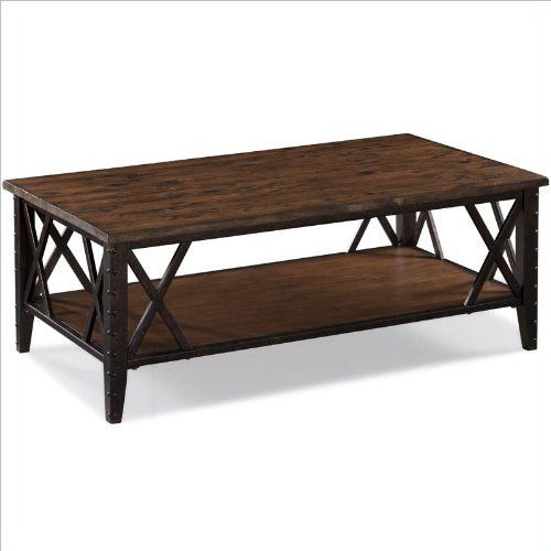 Magnussen Fleming Rectangular Cocktail Table in Rustic Pine by .