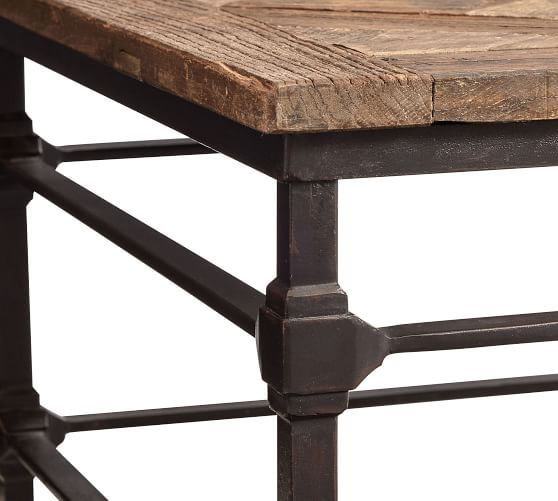 Parquet Rectangular Reclaimed Wood Coffee Table | Pottery Ba