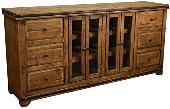 Amazon.com: Crafters and Weavers Addison Rustic Reclaimed Solid .