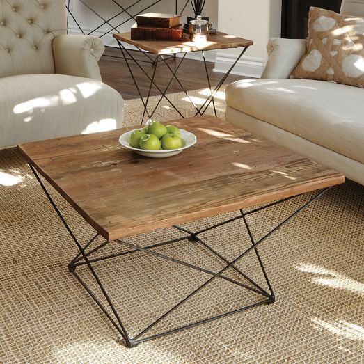 Angled Base Coffee Table | Coffee table, Unique coffee table .