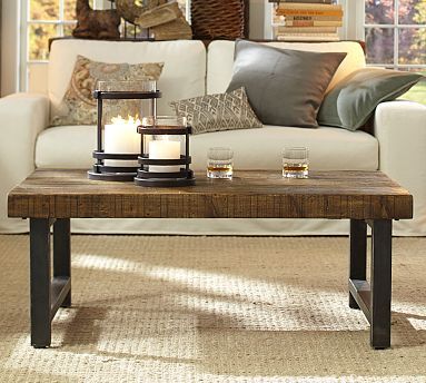 Griffin Reclaimed Wood Coffee Table | Coffee table pottery barn .