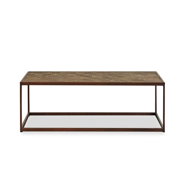 Shop West Reclaimed Pine and Metal Coffee Table - Overstock - 303923