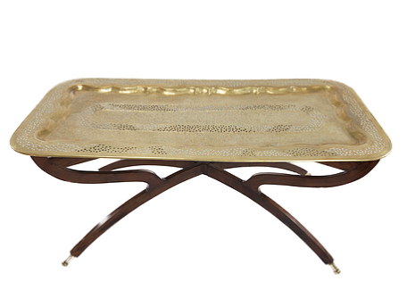 Brass Moroccan Table on spider legs | Moroccan table, Brass tray .