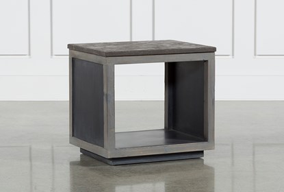 Recycled Pine Stone Side Table | Living Spac