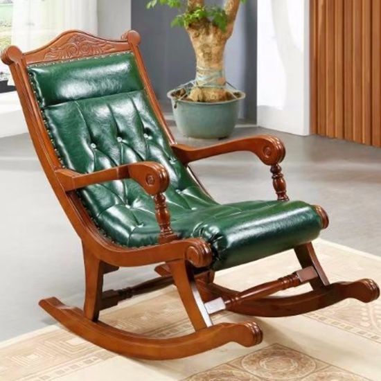 China Living Room Furniture with Leather Rocking Sofa Chairs .