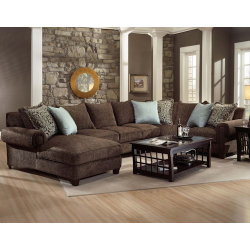 Robert Michael Rocky Mountain Chaise and Sofa Sectional .
