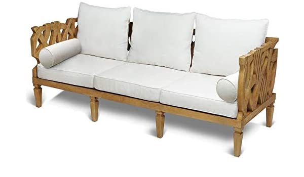 Amazon.com: Sofa SCARBOROUGH HOUSE 3-Seater Ivory Brushed Oak .