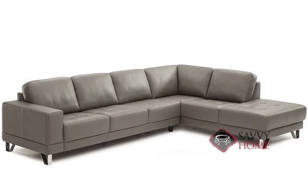 Seattle Top-Grain Leather Chaise Sectional Sofa by Palliser .