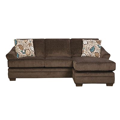 Simmons® Sunflower Brown Sofa with Reversible Chaise at Big Lots .