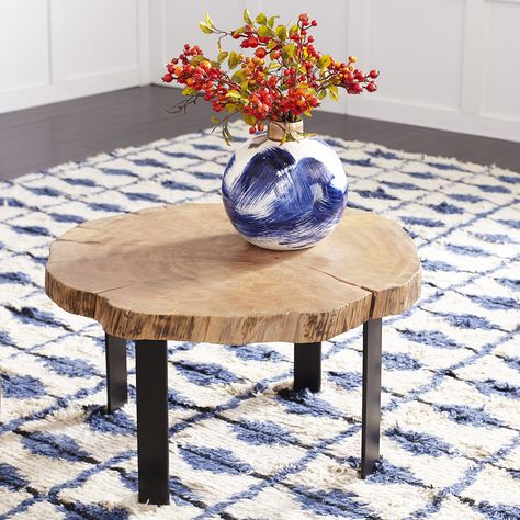 Sliced Trunk Coffee Table | Living room design diy, Contemporary .