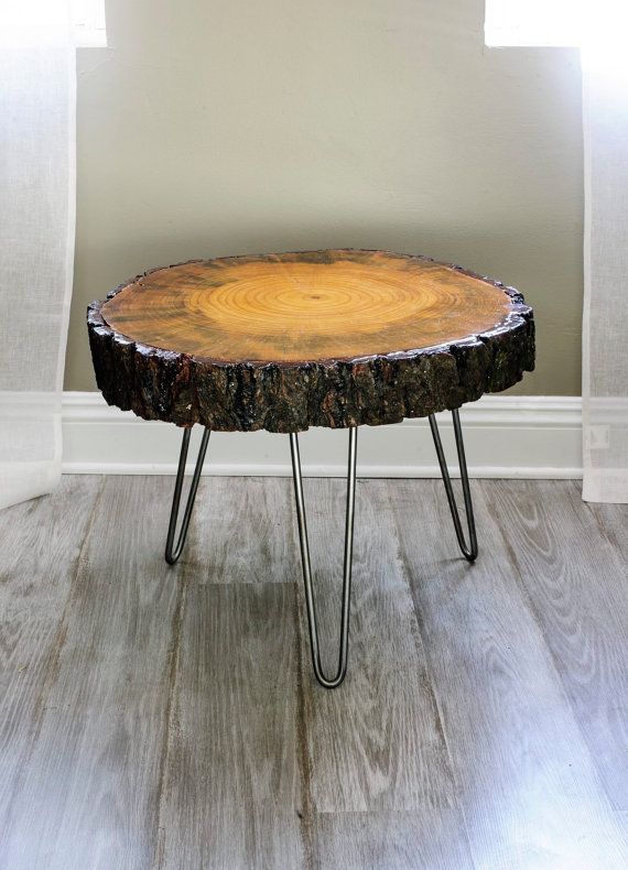 Thing made from wood slices | 24'' wide Tree Slice Coffee Table .