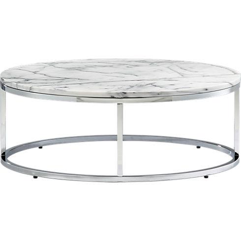 smart round marble top coffee table - C