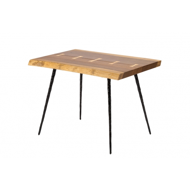 Nexa Smoked Oak Side Table (HGSR610) by Nuevo Livi