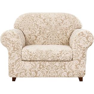 Subrtex 2-Piece Jacquard Damask Sofa Slipcovers Armchair Couch .
