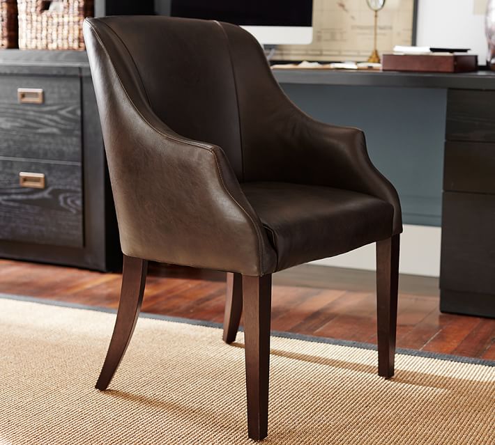 Laurel Leather Desk Chair | Pottery Ba