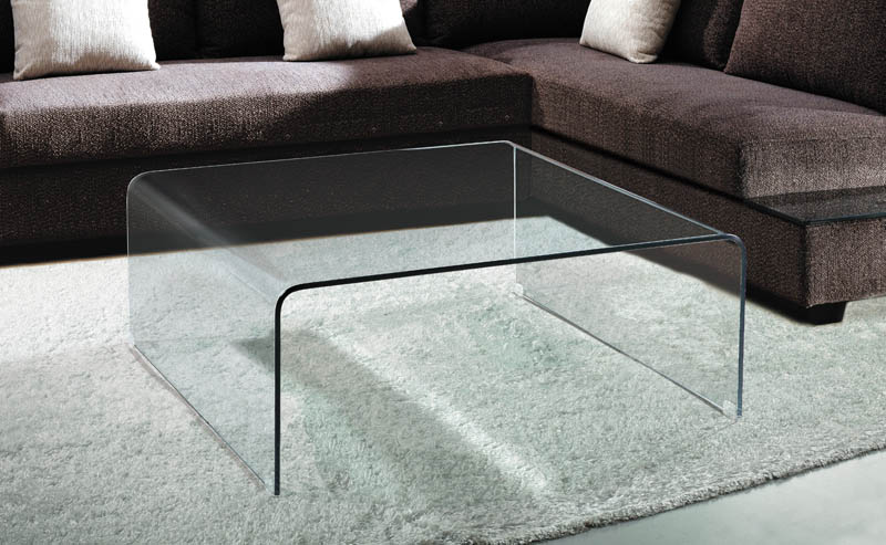 Viva Modern Arch Square Coffee Table | Glass | Living Room .