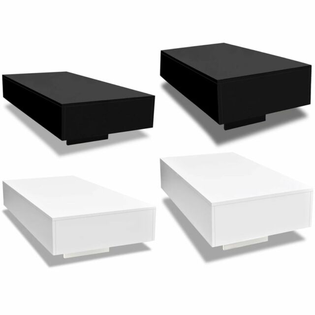 Luxe Stacked Domino Game Coffee Table Accent Black White Retro .