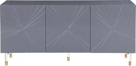 Meridian Starburst Collection 317 64 Inch Sideboard with 3 Doors .