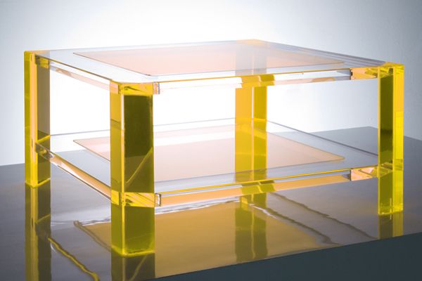 Radiant Acrylic Coffee Table Yellow | Acrylic coffee table .