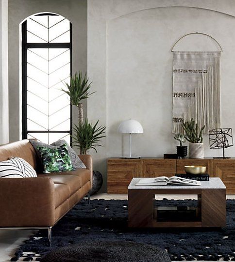 Suspend II Marble and Wood Coffee Table + Reviews | Living room .