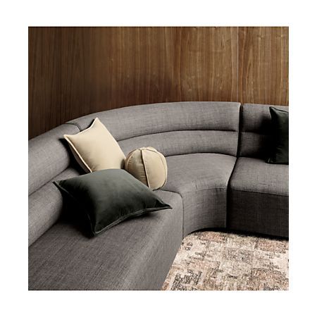Sydney 3-piece Curved Sectional Sofa + Reviews | Crate and Barrel .