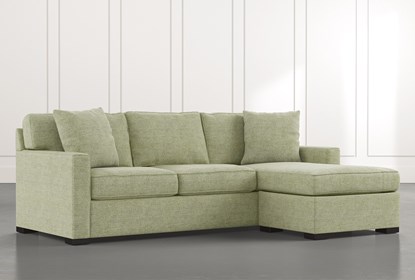 Taren II Green Reversible Sofa/Chaise Sleeper W/Storage Ottoman .