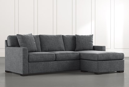 Taren II Dark Grey Reversible Sofa/Chaise Sleeper W/Storage .