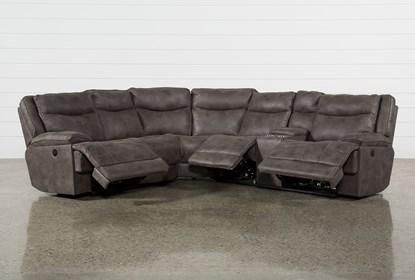 Taron 3 Piece Power Reclining Sectional With Right Facing Console .