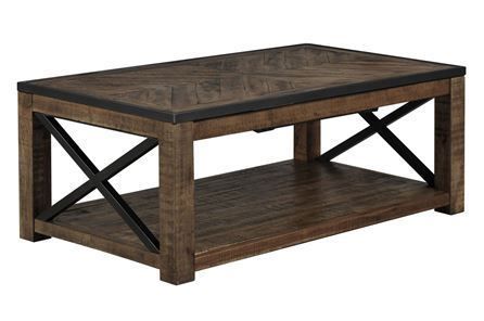 Tillman Rectangle Cocktail Table W/Casters (With images) | Coffee .