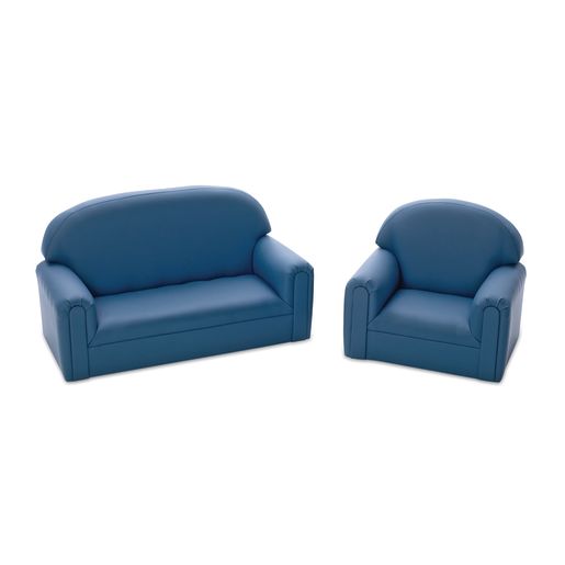 Enviro-Child Toddler Sofa and Chair Set - Blue Social Seating .