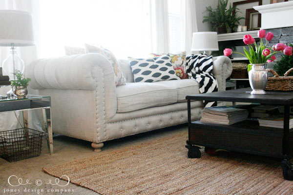 tufting and nailheads and linen, oh my | Jones Design Compa