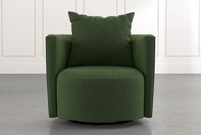 Twirl Green Swivel Accent Chair | Living Spac