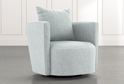 Twirl Light Blue Swivel Accent Chair | Living Spac
