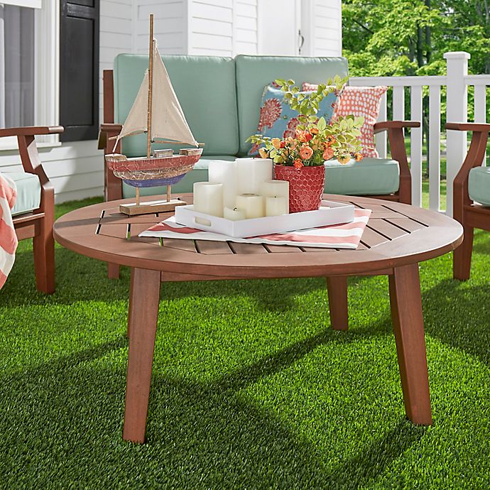 Verona Home Pacific Grove Outdoor Round Cocktail Table | Bed Bath .