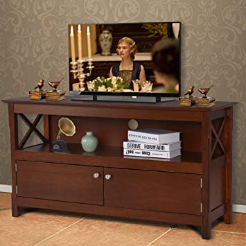 Amazon.com: Tangkula Wood TV Stand, Modern Multipurpose Home .
