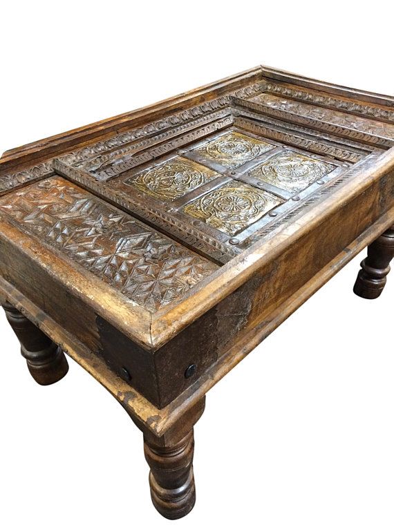 Antique Coffee Table, Vintage Coffee Table, Rustic Coffee Table .