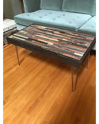 New Deals on 48"x24" Barn wood Coffee Table with Hairpin Legs .