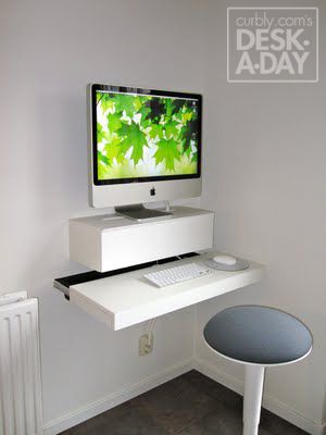 Desk-A-Day: How to Make a Wall Mounted Computer Station | Ikea .