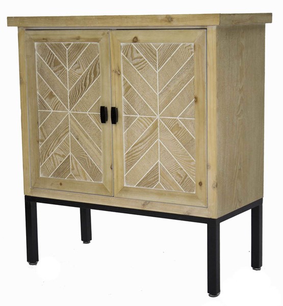 HomeRoots Urban White Wash 2 Doors Parquet Sideboard | The Classy Ho