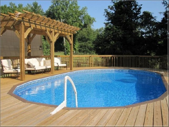 above ground pool deck design ideas | Backyard pool, Small .