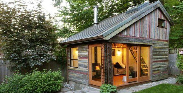 Recycled Tiny Backyard Cabin - Cabin Obsessi