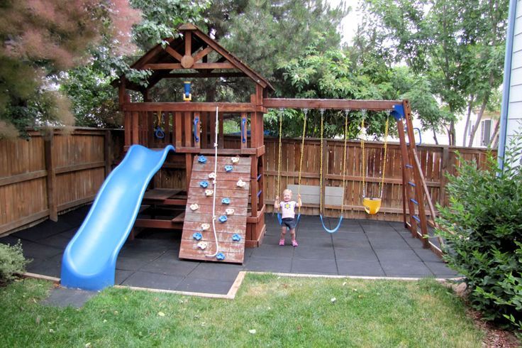 Safe-Play Tiles - Rubber Playground Tiles | Play area backyard .