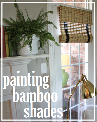 Painted Bamboo Shades In Our Living Room | Bamboo shades, Painted .