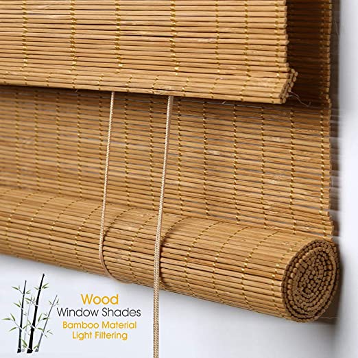 Amazon.com: Bamboo Window Shades Blinds, Premium Custom Natural .